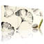 Feuille de ginkgo et bambou de style zen, reproduction d'art sur toile tendue à l'encre noire et blanche (ensemble de 3)-298655355