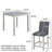5-Piece Counter Height Table Set With 4 Chairs, Counter Height Table Set For 4 With Chairs, Wooden Counter Height  Table Set For Kitchen, Dining Room, Black Two Tone-1630950204-1630950194