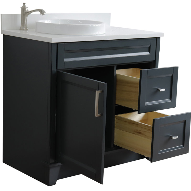 Ensemble de meuble-lavabo simple 37 po Brayson, Gris foncé