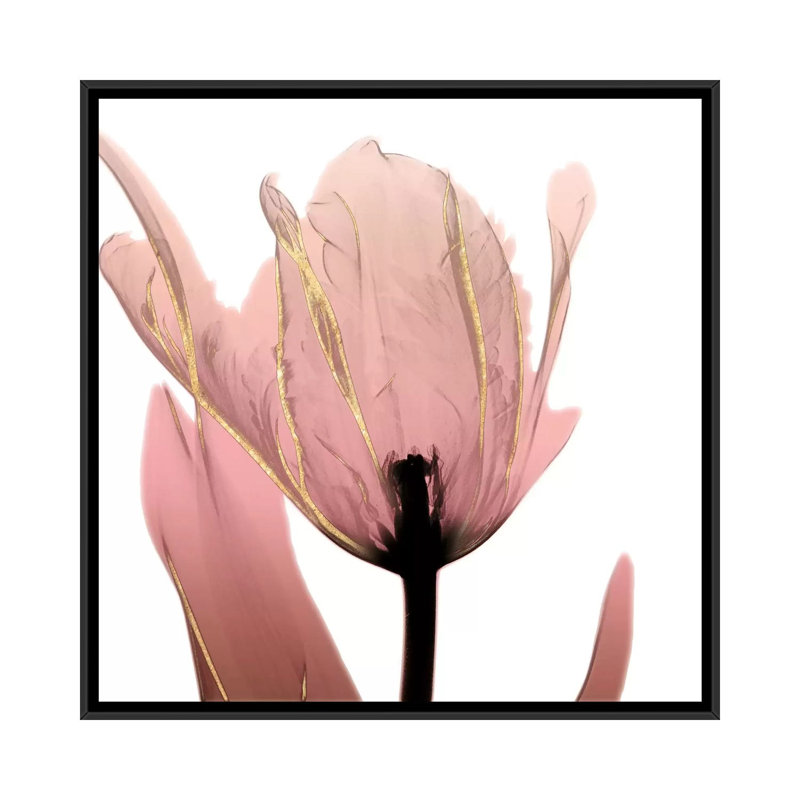 « alizarin splendor i », reproduction d’impression sur toile, H 18 po x l 18 po x P 1,5 po, Toile avec cadre noir