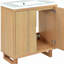 Ensemble de meuble-lavabo 30 po avec lavabo, armoire combinée, armoire de rangement pour salle de bain, structure en bois massif-120102402