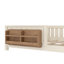 Lit double avec bibliothèque intégrée, garde-corps de sécurité et plancher à profil bas, beige-1803718548-1803718575