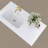 42 Inch Solid Surface Bathroom Vanity Top with left side Integrated Sink, Slim 0.56" Thick Countertop, Bright White Modern Design, Lightweight & Easy Install