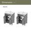 Meuble-lavabo moderne de 48 pouces avec lavabo en céramique, portes à fermeture en douceur, tiroir rabattable, tablettes de porte à double couche