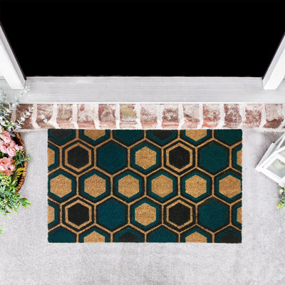 Alfret Non-Slip Geometric Doormat