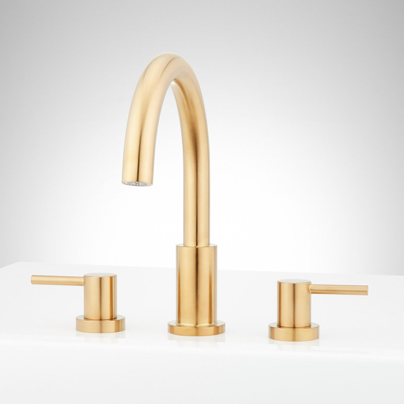 Lexia Deck Mounted Roman Tub Filler Faucet, Brushed Gold