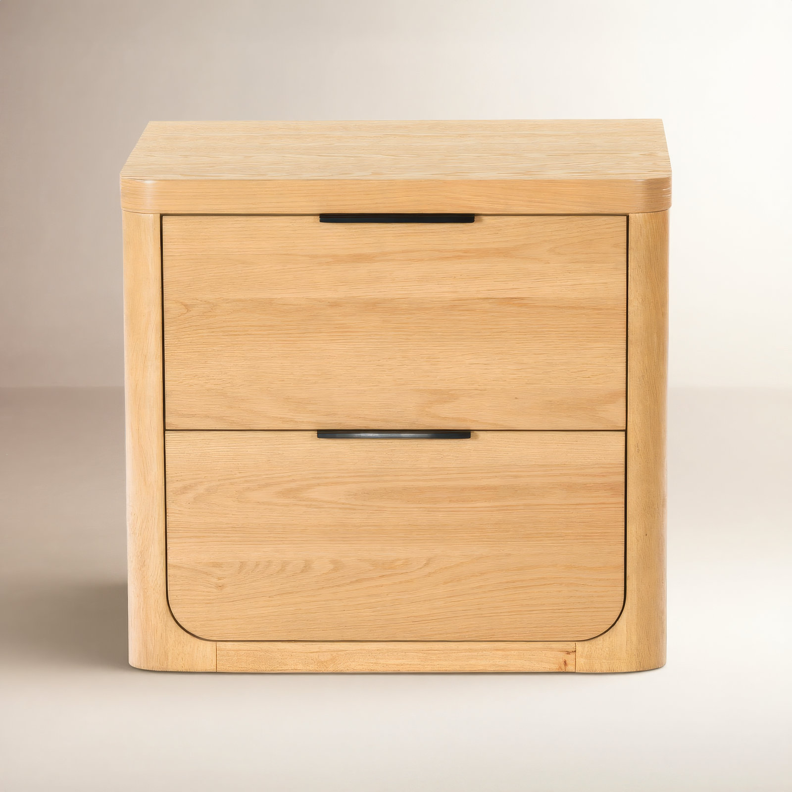 Altus 2 Drawer Wood Nightstand, Natural