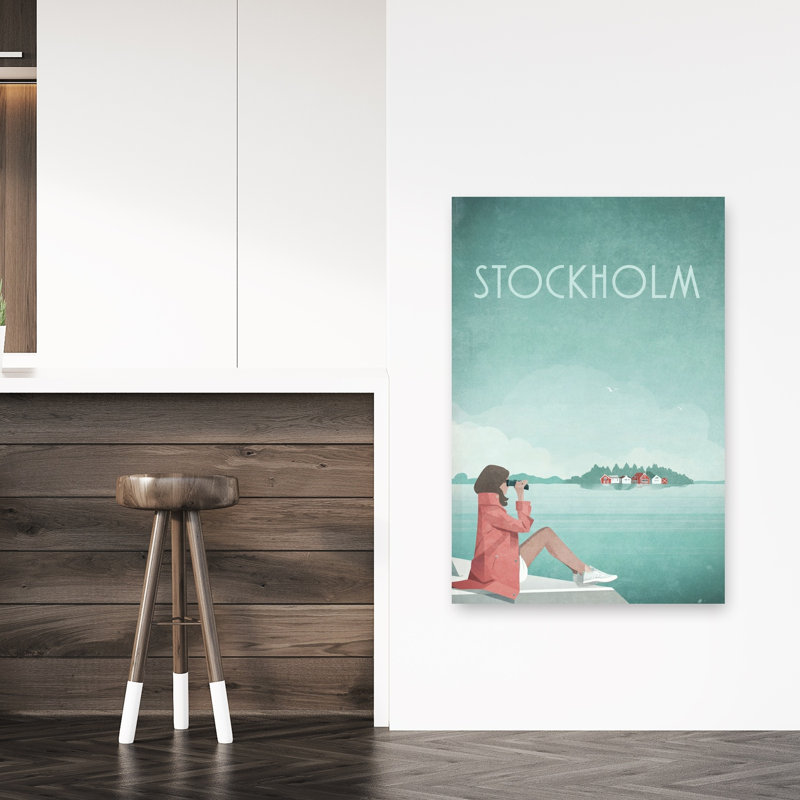 Affiche murale sans titre représentant une architecture urbaine contemporaine abstraite, 48" H x 32" W