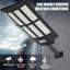 Paquet de 2 réverbères solaires d'extérieur, lumières d'inondation imperméables super lumineuses de 30000 lm avec télécommande et capteur de mouvement, éclairage de sécurité Dusk To Dawn