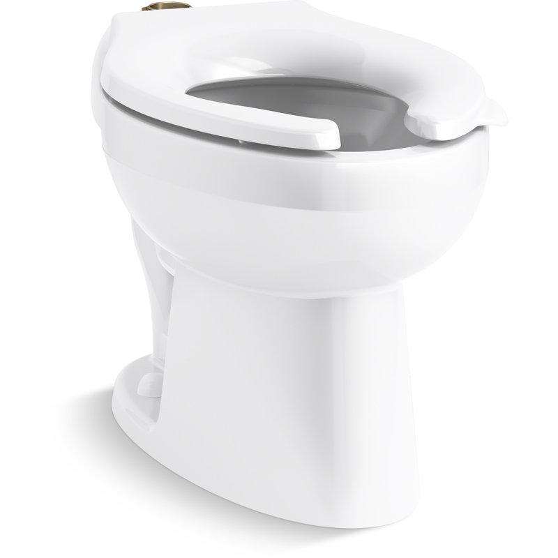 Wellcomme Ultra Floor-Mounted Top Spud Antimicrobial Flushometer Bowl