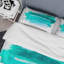 Ensemble de housse de couette à peinture turquoise designart-35228766