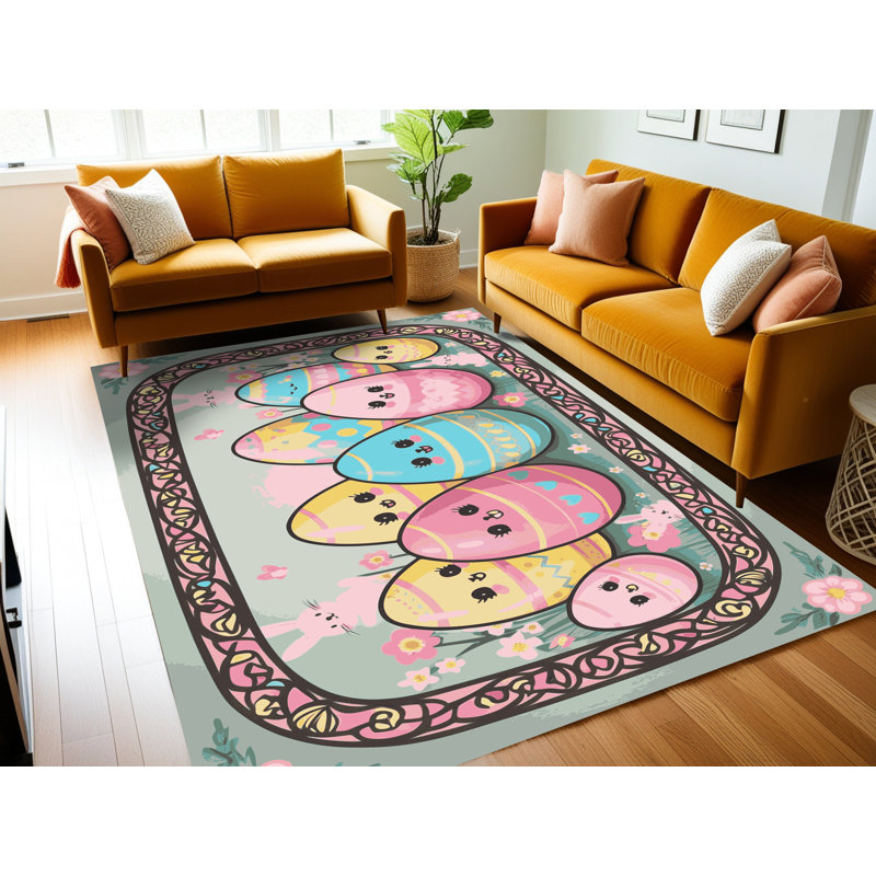Le tapis des Fêtes de Pâques Printemps Aisle®, Rectangle 7 pi x 9 pi