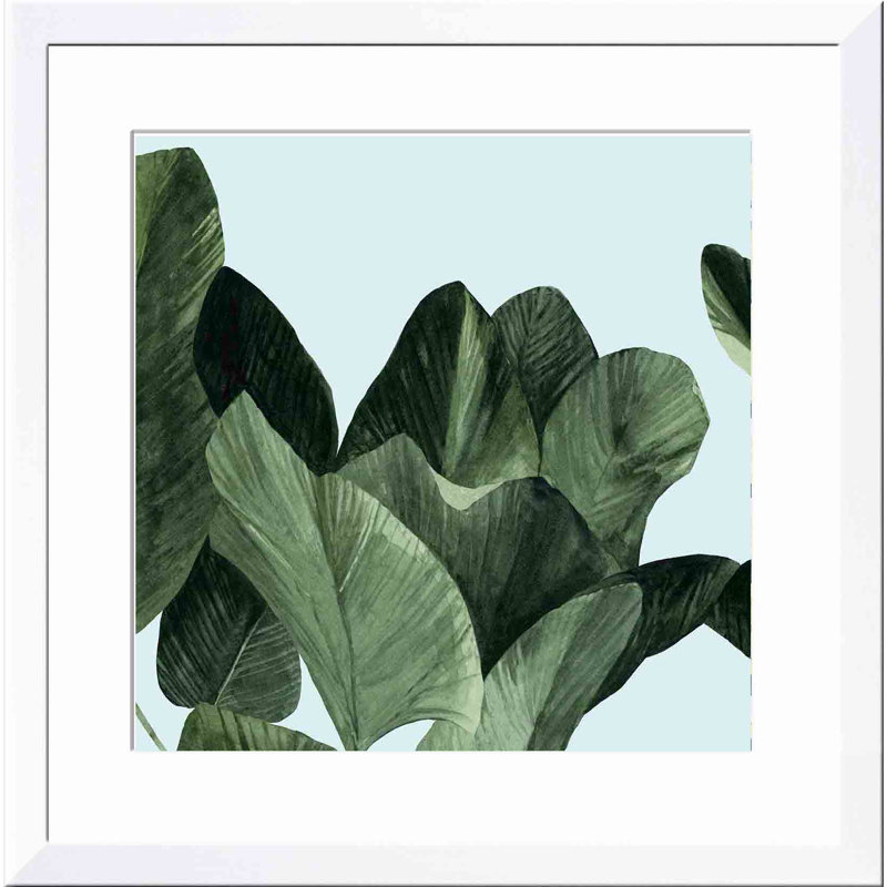 Celadon Palms I by Emma Scarvey, White, 24"H x 36"W