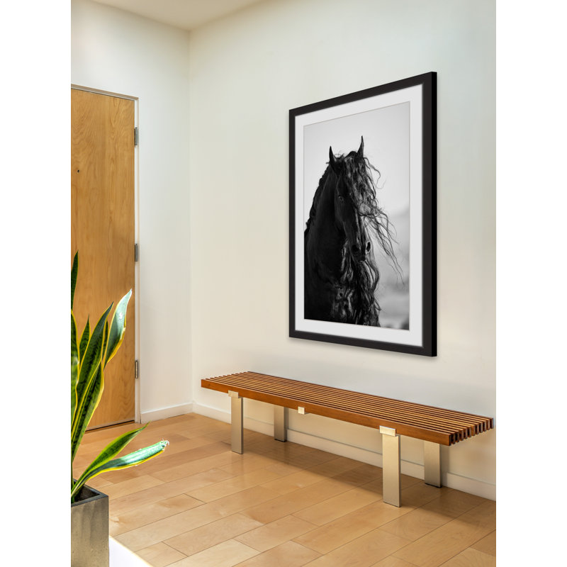 « dragon cheval », reproduction d’art encadrée, H 36 po x l 24 po x P 1,5 po