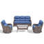 Ensemble de conversation en osier pour patio extérieur avec fauteuils pivotants et table basse extérieure-2117773733-2117773734