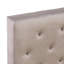 Ensemble de lit très grand 3 pièces - Structure de lit capitonnée moderne - Tête de lit tapissier en velours taupe brun et table de chevet à finition jacobine patinée-1288864460-1288864461
