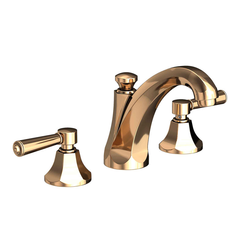 Metropole Widespread Bathroom Faucet with Drain Asssembly, French Gold