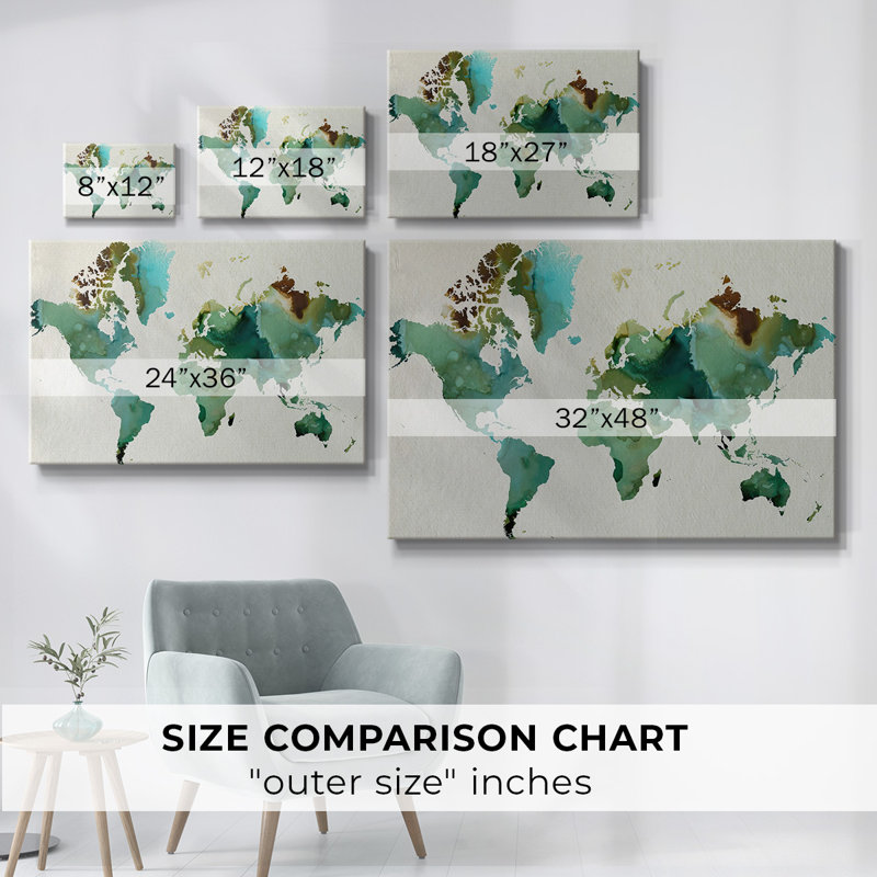«Inky World», toile tendue avec châssis, H 8 po x l 12 po