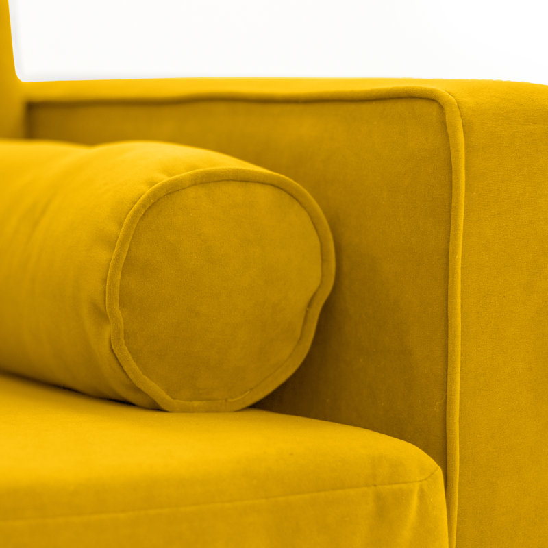 Boubacar Upholstered Armchair, Natural, Mustard