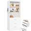 Système de rangement autoportant 23,6 po x 71 po avec station de charge et 3 tiroirs-1456067727