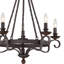 Lustre rustique noir à 5 lumières Noble