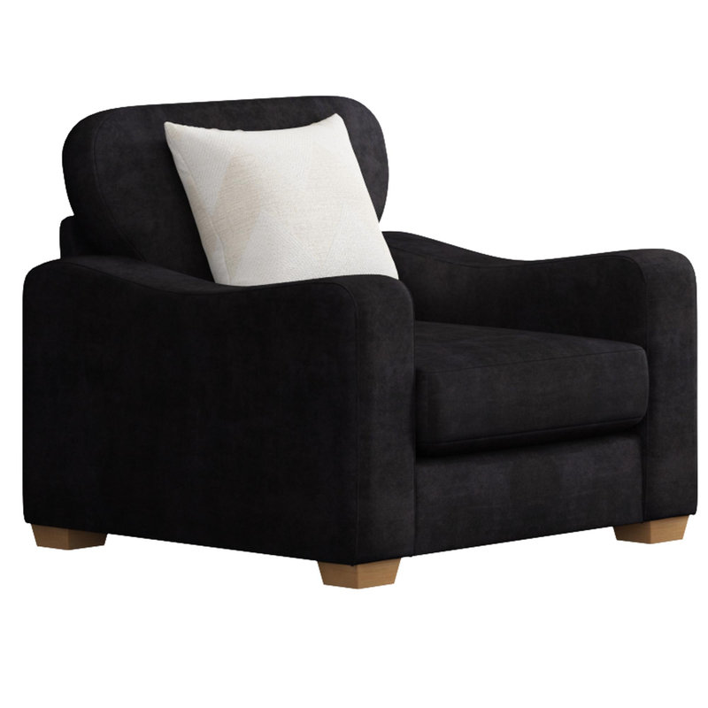 Upholstered Armchair, Charcoal