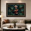 " Man In Turban And Sunglasses In Tropical Palm Leaves " Painting Print-1344199568