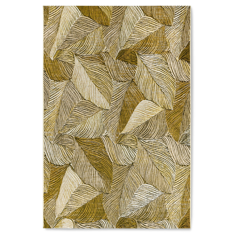 Hand Loomed Wool Rug in Beige, Rectangular 160 x 235cm