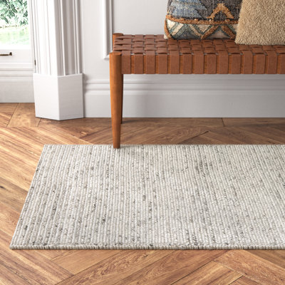 Amalda Ivory Hand-Woven Wool Rug