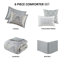 Grey Queen 6 Piece Comforter - Cotton , Intrigue, 6 With Dazzling ,