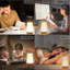 Lampe de chevet, lampe portative pour chambre à coucher, chambre de bébé, veilleuse à DEL, veilleuse RVB à changement de couleur 13, USB rechargeable