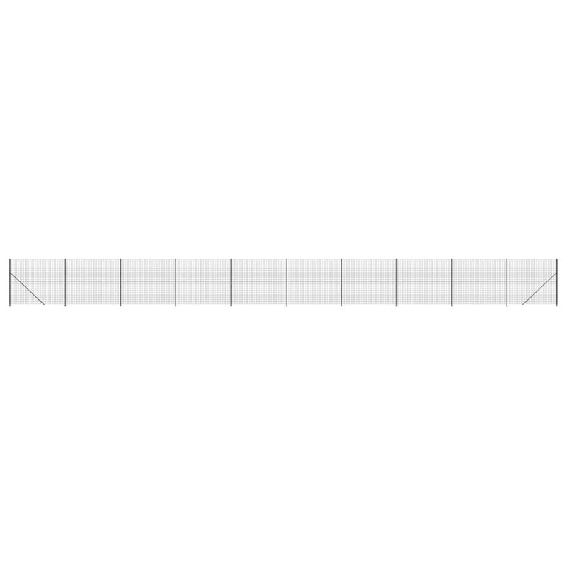 Bernnadette Metal Wire/Mesh Fence, 160cm H x 2500cm W x 7.5cm D, 13, Anthracite
