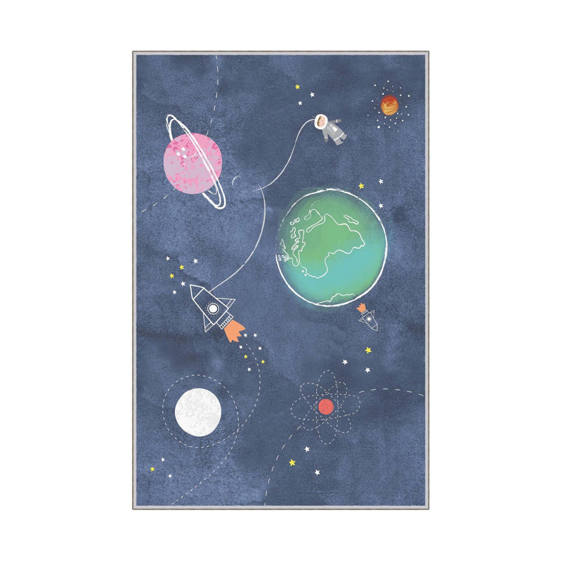 Stylish Woven Carpet (4.6 x 7.2 ft), 100% Polyester, 0.3 in Pile Height | Antibacterial & Non-Slip Underside, Machine Washable | Durable with 3D Digital Printing, Perfect for Living Room & Bedroom Decor