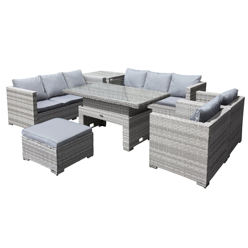 Malta 9 - Person Garden Lounge Set with Cushions