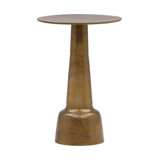 Golbez Aluminum Side Table, Antique Brass
