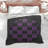 Purple Black Checkered Circle Comforter-133729606
