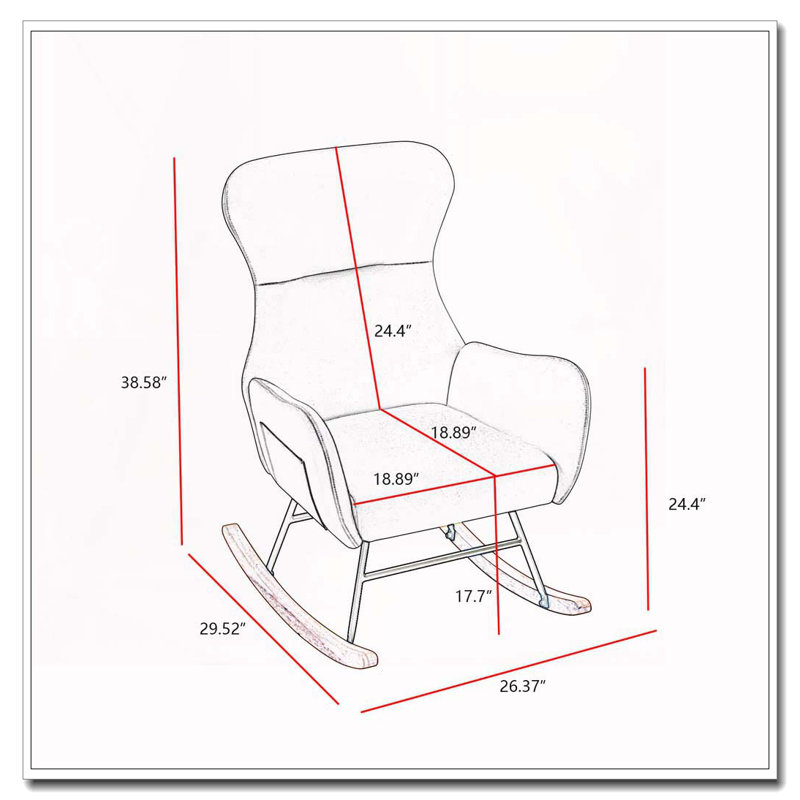 Fauteuil à bascule Teddy