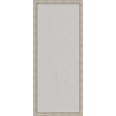 Tableau d'affichage en liège gris Cordelia, cadre argenté