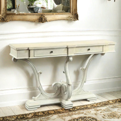 American-style light luxury retro console table.