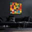  «City Block 2» par Cheryl Warrick, art mural en verre acrylique, 36 po x 36 po