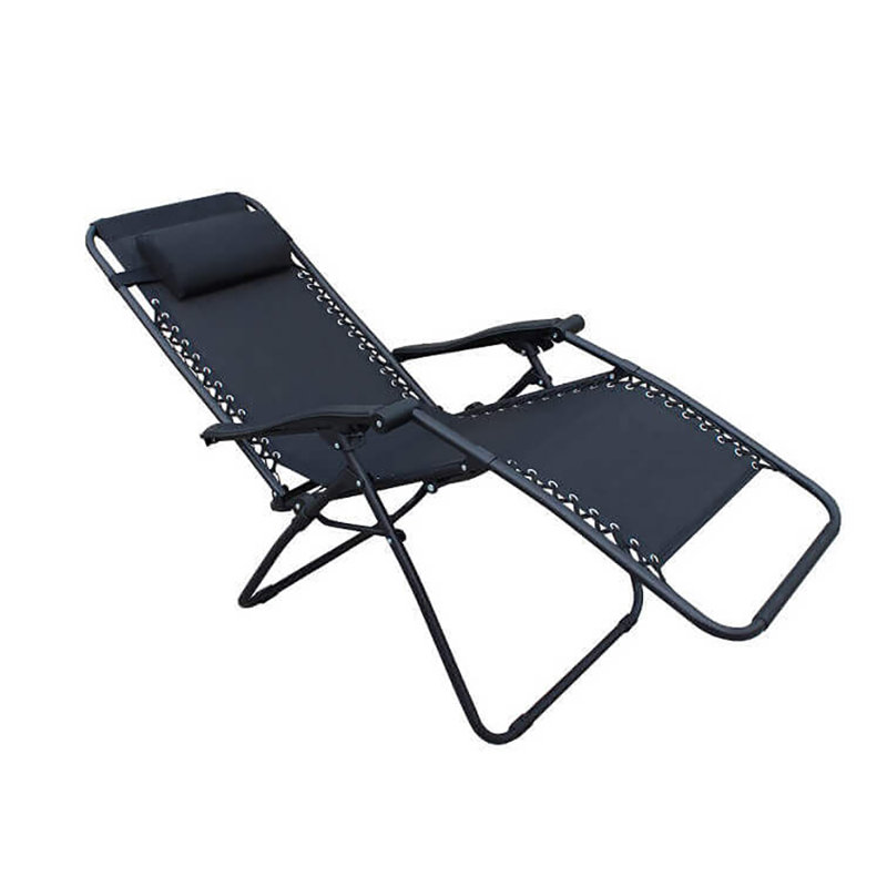 Angeligue Folding Zero Gravity Chair, Black, Grey