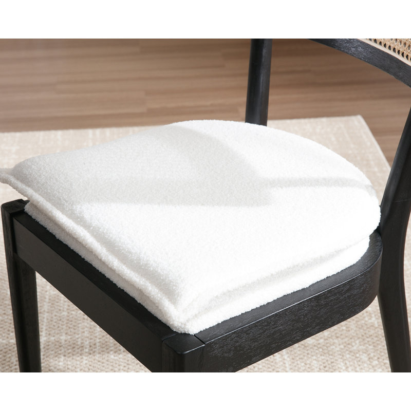 Chaise d'appoint Dearburne, Noir, Blanc