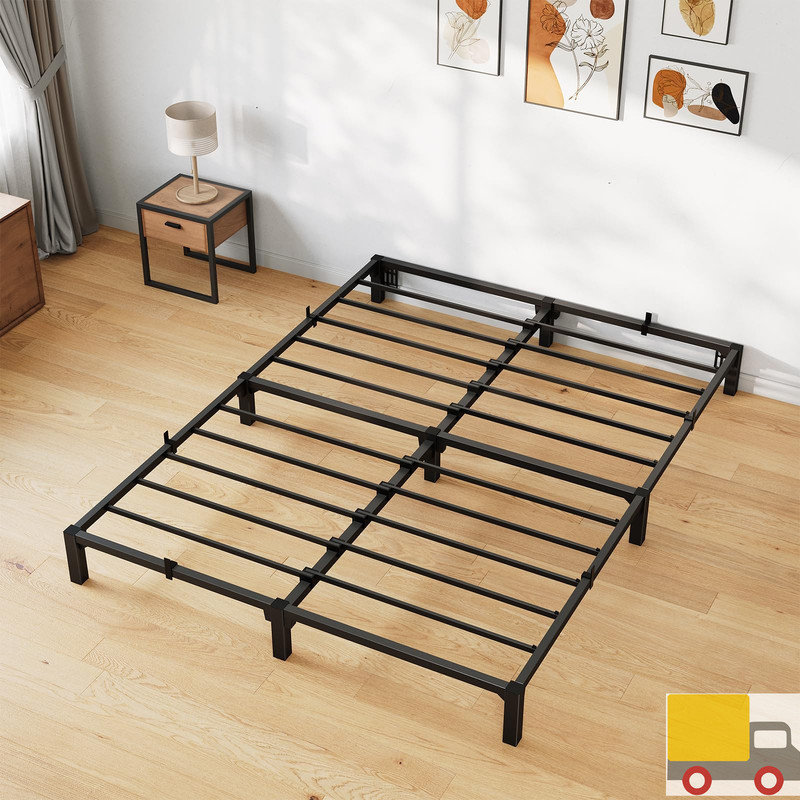 Metal Bed Frame, Heavy Duty Platform with 800 lbs Support, No Box Spring Needed, Easy Tool-Free Assembly, Noise-Free Design