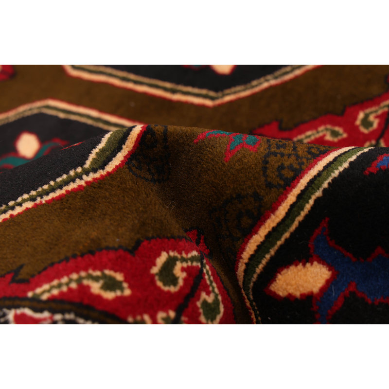Tapis vert olive Teimani 3 pi 10 po x 7 pi 1 po