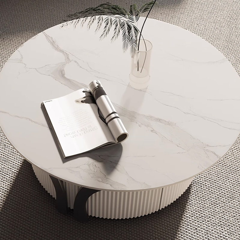 Table basse légère et luxueuse, H 16,53 po x L 39,37 po x l 39,37 po