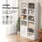 Aleysha Tall Bookshelf with Doors, Storage Bookcase, Free Standing Display Shelf-455812893-411569807
