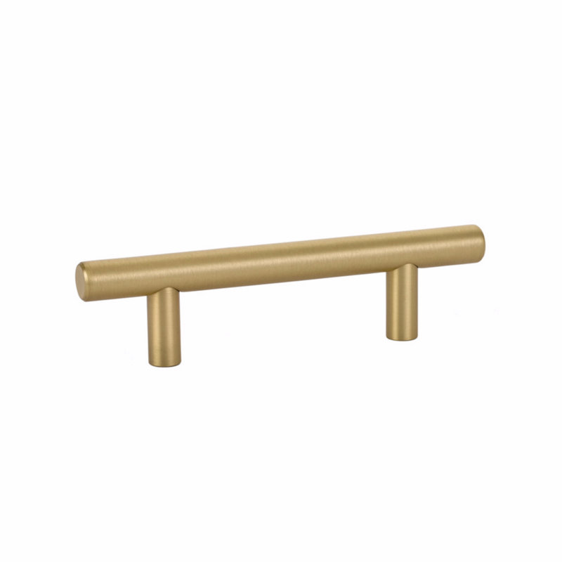 Bar Cabinet Pull, 3", Satin Brass