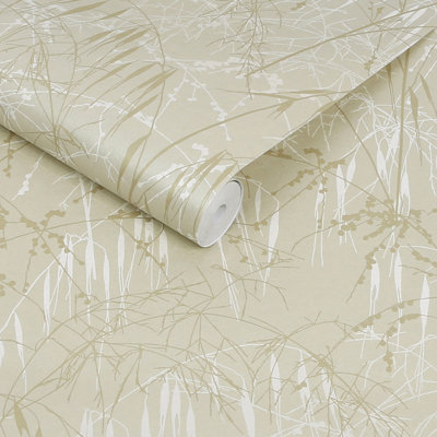 Clarissa Hulse Meadow Grass Olive Wallpaper