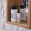 Stelle Wood Wall Mirror with Shelves