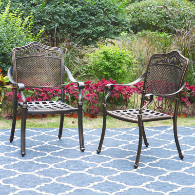 Aivars Mcnabb Aluminum Patio Dining Armchair